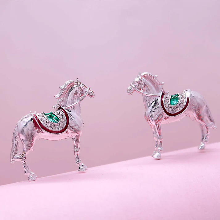 Decorated Pair of Horse Toy for Decoration
