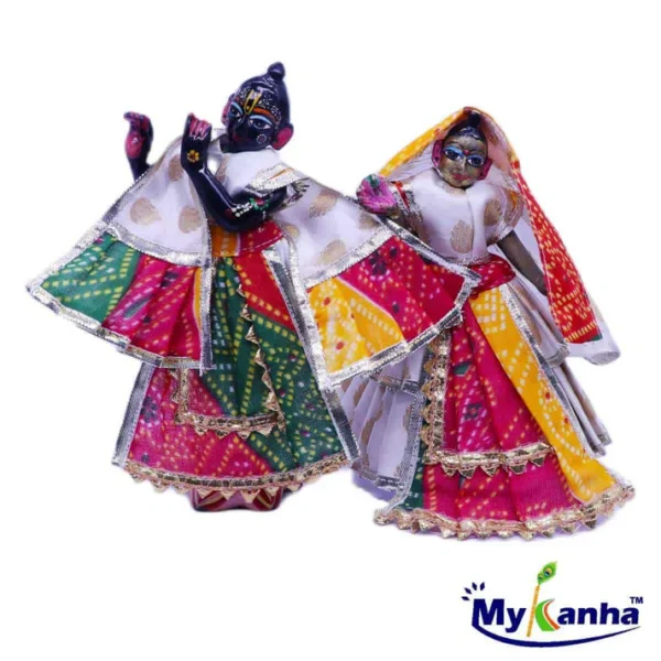 Multicolor Radha Krishna Dress