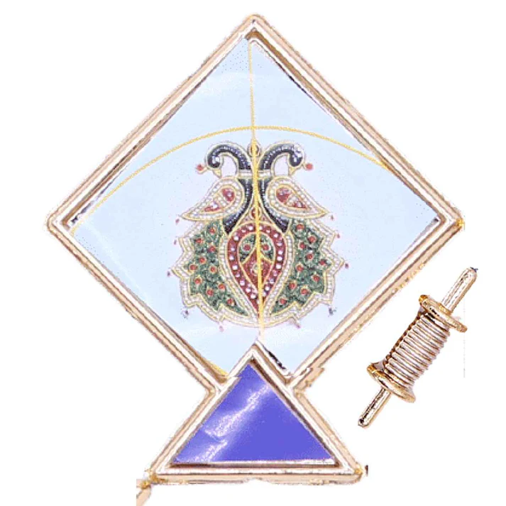 Red & White stone Om design tilak