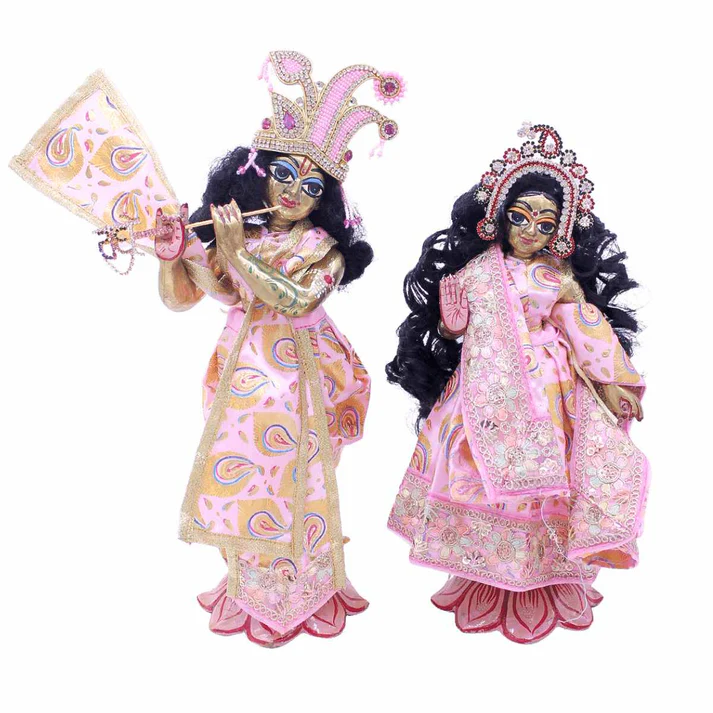 Feather printed pink dress for Yugal Jodi (RK Set)