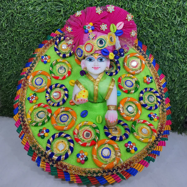 Parrot multi ring dress for laddu gopal ji