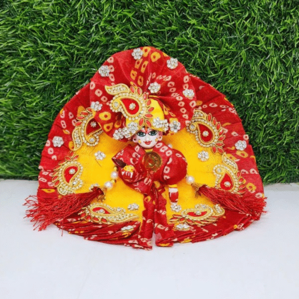 laddu gopal heavy dress with pagdi and patka