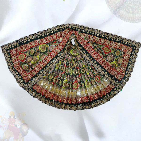 SP-F91 Premium Durga Set – Luxurious Banarasi with Velvet Lace